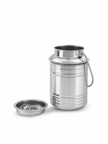 Bidone porta latte acciaio - bidone,