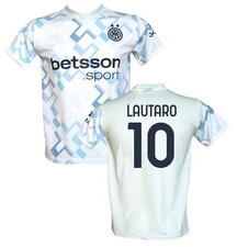 Maglia Lautaro 10 Inter Away 2025 2026 Ghost Aqua Bianca ufficiale LC sport