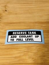 Honda CBR 900 RR Reserve Tank Adesivo Sticker Decal Add Coolant Up To Level