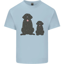 T-Shirt Per Bambini Con Cane Terranova E Cucciolo