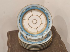 BELLE SERIE DE 6 ASSIETTES EN PORCELAINE DE PARIS A DECOR FLORAL
