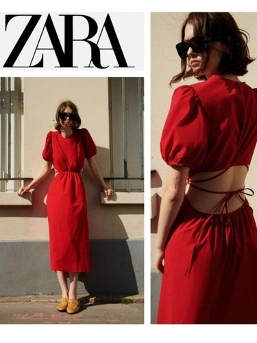 Abito midi zara rosso - abito,