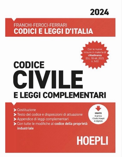 Codice civile 2024 hoepli - codice,