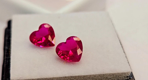 Coppia rubini rosa - rubini,