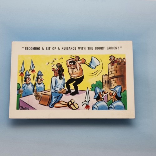 Comic postcard c1965 medieval - postcard,