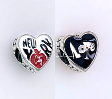 Nuovo Charm 100% Autentico PANDORA 925 Ale Love New York City Cuore 792015C00_E075