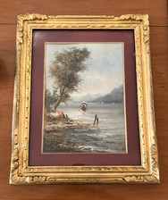 Quadro Dipinto Paesaggio Olio Su Tela Artista Milanese Athos Brioschi Firmato