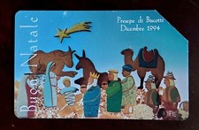 SCHEDA TELEFONICA BUON NATALE PRESEPE DI BISCOTTI TELECOM