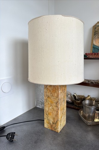 Lampe marbre sienne - lampe,