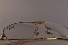 NOS Ray Ban Bausch Lomb Aviator vintage B&L fondo di magazzino MOLTO RARO mezza montatura 57-15