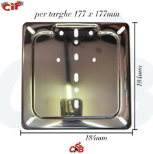 PORTA TARGA IN FERRO CROMATO