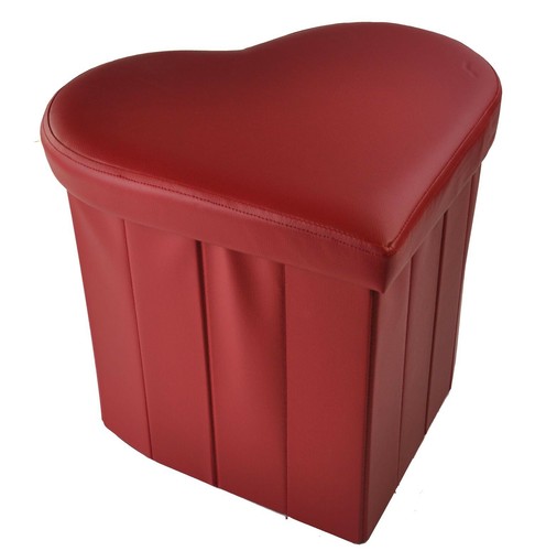 Cuore ecopelle pouf - ecopelle,