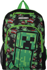 Minecraft Creeper - Zaino Grande, per Bambini, Colore: Verde