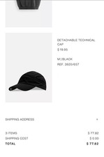 berretto nero staccabile zara