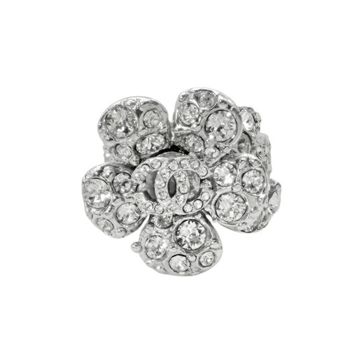 Anello chanel logo strass - anello,