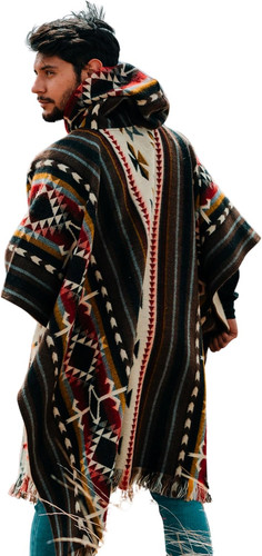 Poncho uomo alpaca con - uomo,