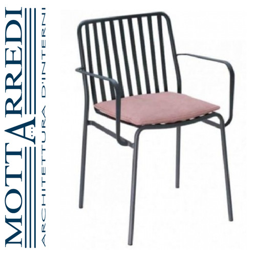 Sedia impilabile con braccioli - sedia,