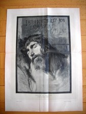 Incisione enorme - Testa di Cristo, quadro di Domenico Morelli