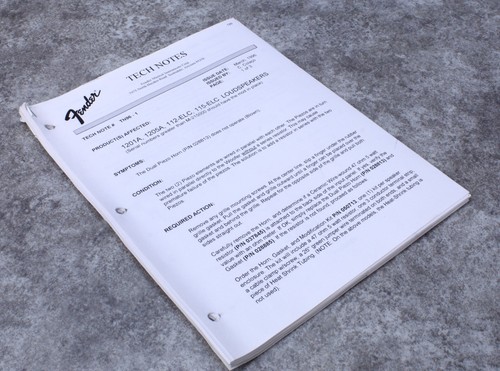 Fender tech notes manuale - tech,