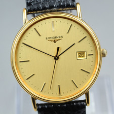 ▶[N MINT] LONGINES Grand Classic L4.636.2 Orologio al Quarzo Uomo Data Oro JPN U105
