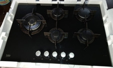 PIANO COTTURA 5 FUOCHI BEKO HILL75222S 75 cm Wok Vetro NERO