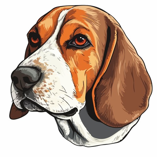 Beagle aufkleber digitaldruck - beagle,