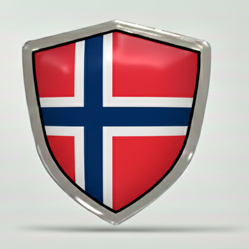 Adesivo bandiera norvegia - adesivo, 3d