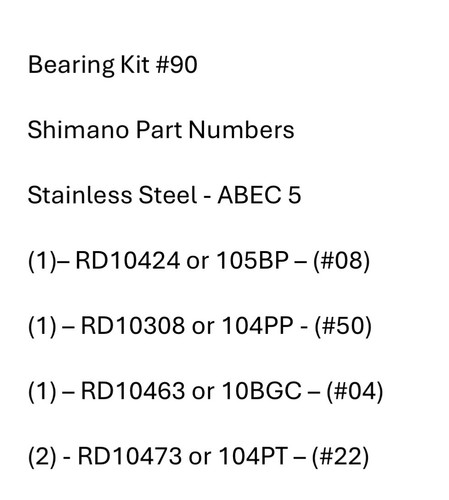 Kit cuscinetti shimano - cuscinetti,