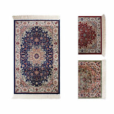 Tappeto Classico Orientale Persiano Frange Oro Arredamento Blu Bordeaux Verde 