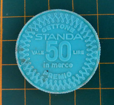 GETTONE IN PLASTICA ANNI '70 - STANDA - VALE 50 LIRE IN MERCE / PREMIO /