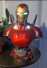 In magazzino Marvel Avengers MK50 Iron Man Mark50 busto 1:2 statua resina figura LED