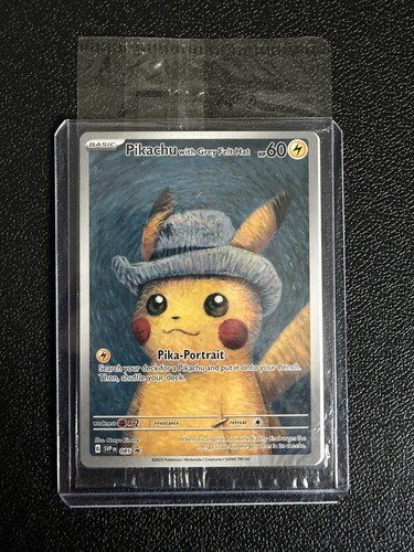 Pikachu with grey felt hat - with,