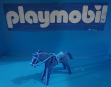 playmobil vintage medioevo millenium animali cavallo blu geobra 1974 (rarissimo)