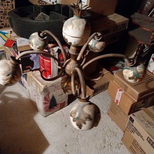 Lampadario luci ceramica - lampadario,