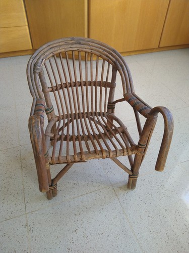 Sedia vintage vimini da - vimini,