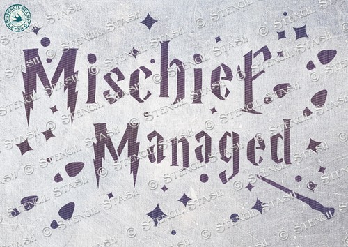 Hogwarts mischief stencil - stencil, 4