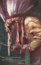 NATIVE AMERICAN INDIAN 1ST PEOPLE Man of Importance Hiawatha OILETTE ART CARD