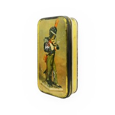 ND * Scatola, Barattolo in Latta "Caramelle Heller, Illustrazione Soldatino, Tip