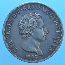 CARLO FELICE 5 LIRE 1827