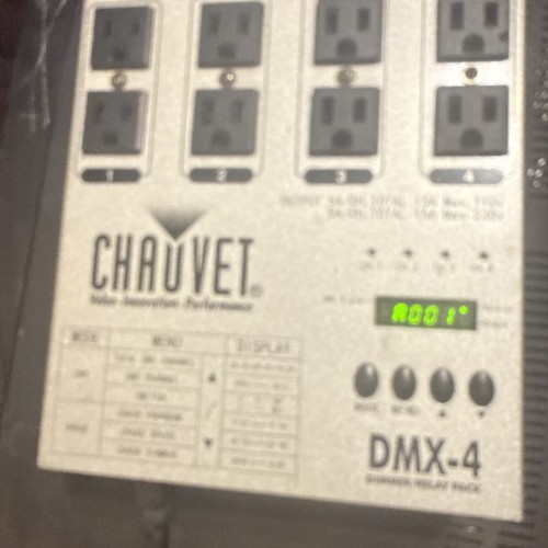 Chauvet dmx 4 - dj, canali