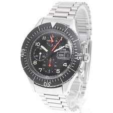 Orologio Uomo Sinn Military Pilot 156.B Cronografo Quadrante Nero Data Giorno Automatico