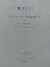 (bodoniana)  BODONI Projet d'une fontaine publique par J. B. COMOLLI 1808 