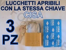 3 LUCCHETTI CISA APRIBILI CON