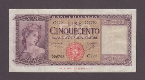 Italy 80b 6752 500 - p.80b-6752, lire