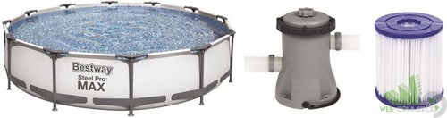 Piscina rotonda con telaio - rotonda,