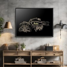 Poster indian motorcycle - poster, black