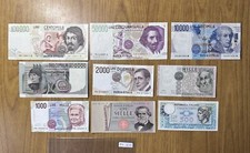 LOTTO 9 BANCONOTE LIRE 100000