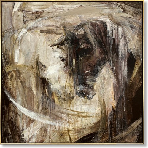 Dipinto olio cavallo tela - dipinto,