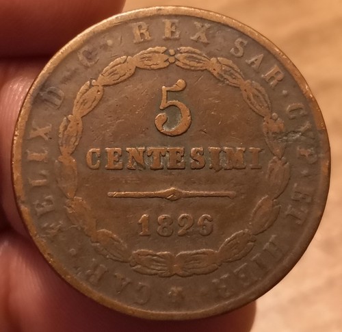 Moneta centesimi 1826 - 5,
