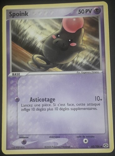 Carte pokémon spoink - pokémon,